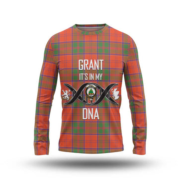 Grant Ancient Tartan Long Sleeve T-Shirt with Family Crest DNA In Me Style