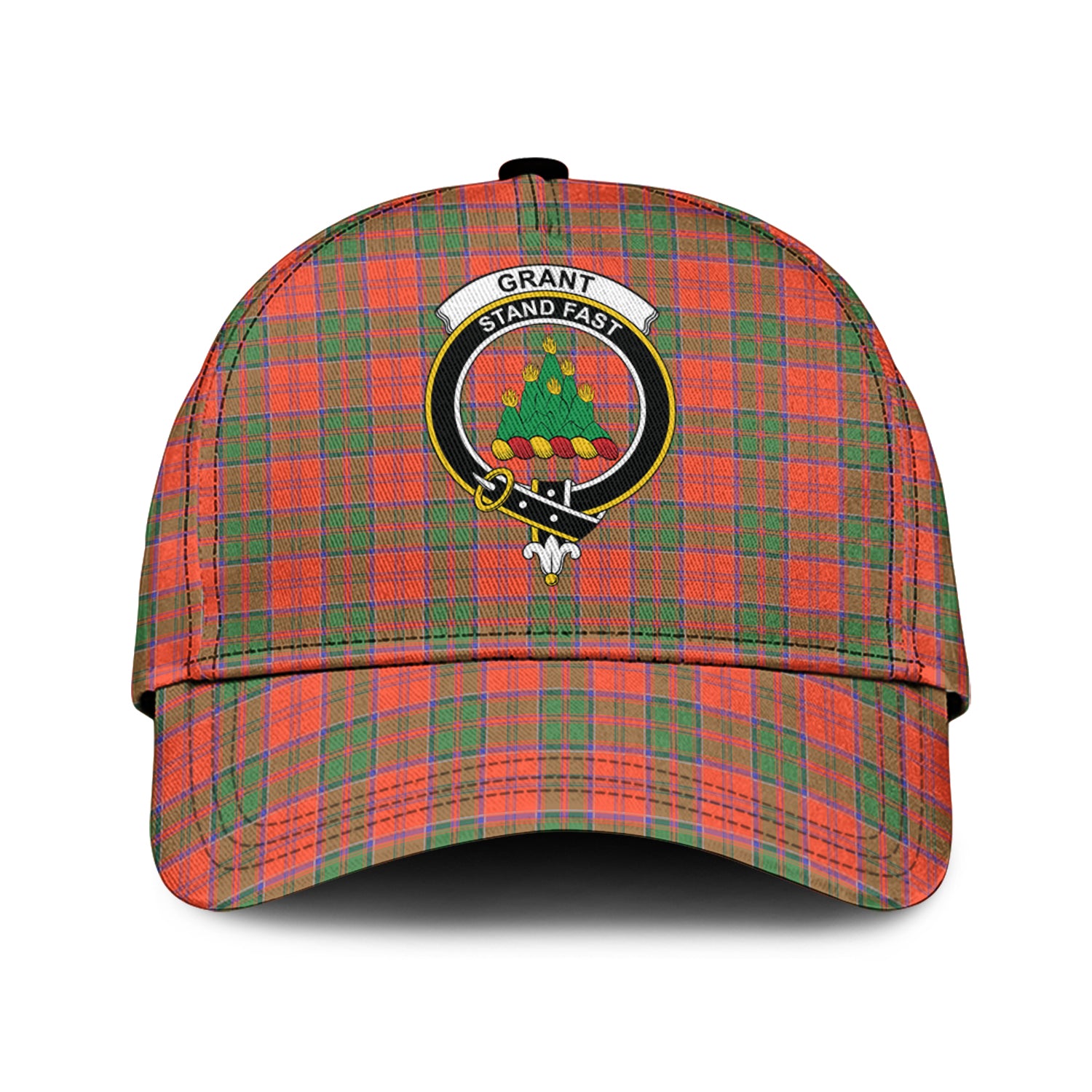 Grant Ancient Tartan Classic Cap with Family Crest Classic Cap Universal Fit - Tartan Vibes Clothing