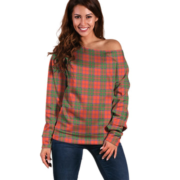 Grant Ancient Tartan Off Shoulder Women Sweater