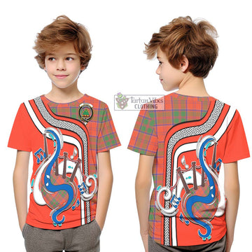 Grant Ancient Tartan Kid T-Shirt with Epic Bagpipe Style