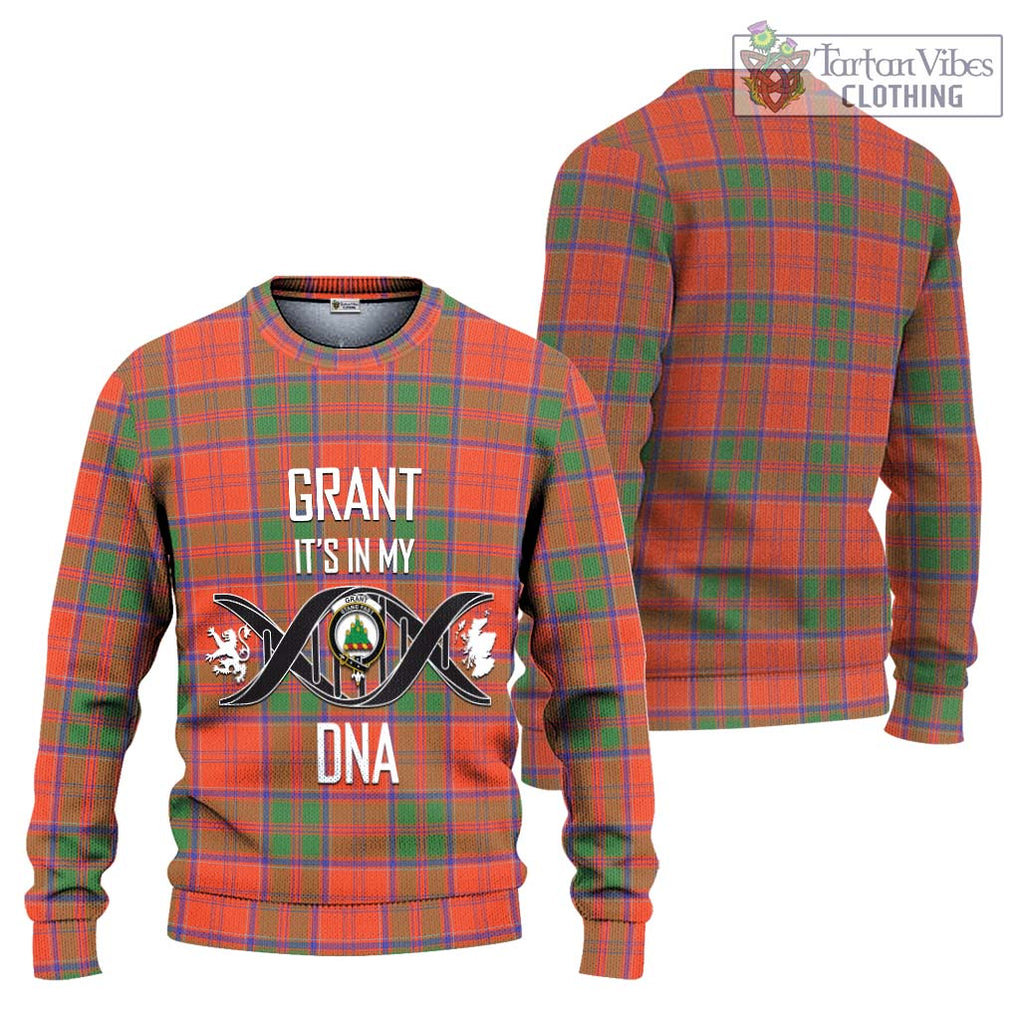 Grant Ancient Tartan Knitted Sweater with Family Crest DNA In Me Style Unisex - Tartanvibesclothing Shop