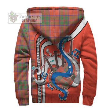 Grant Ancient Tartan Sherpa Hoodie with Epic Bagpipe Style