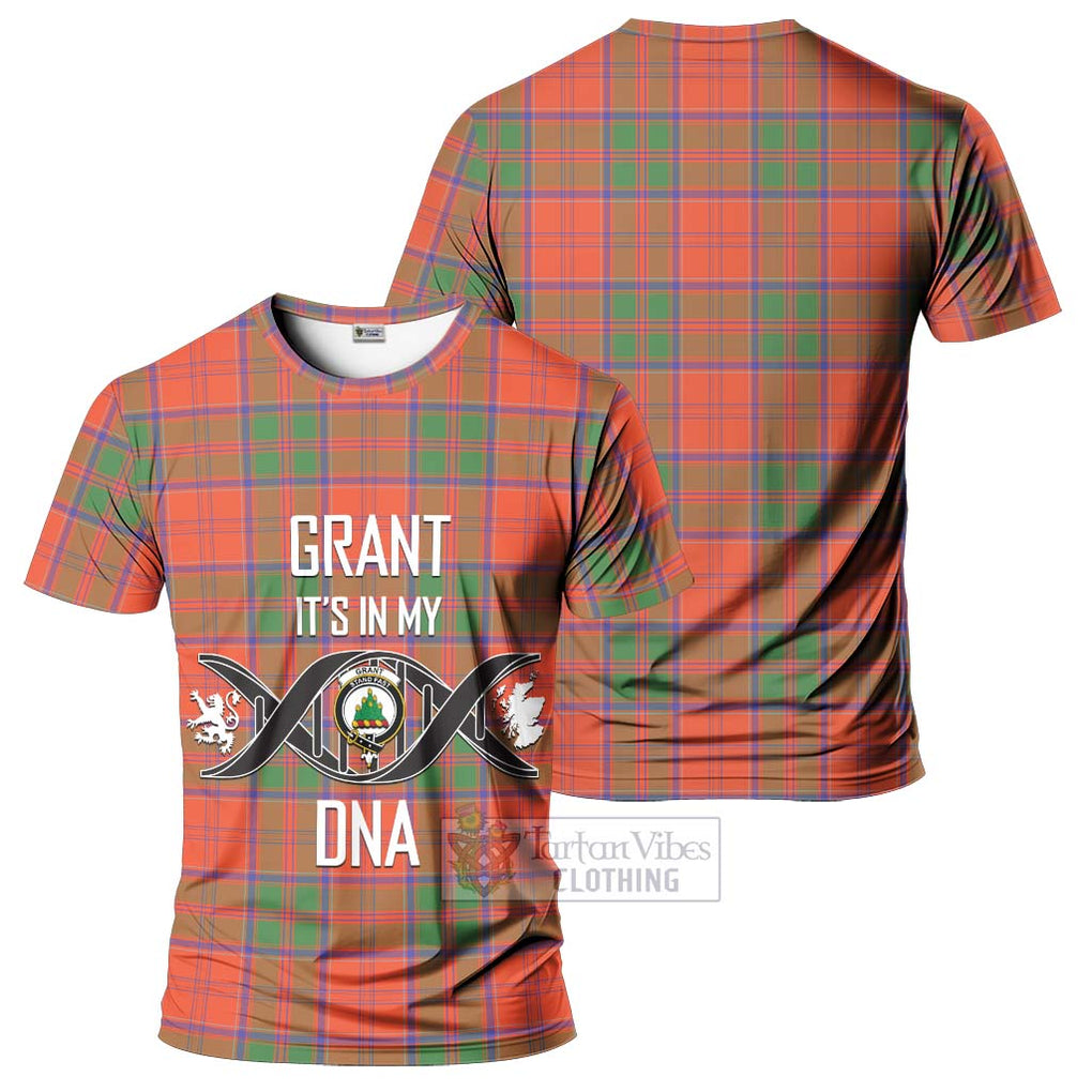 Grant Ancient Tartan T-Shirt with Family Crest DNA In Me Style - Tartan Vibes Clothing