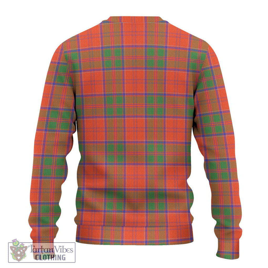 Grant Ancient Tartan Knitted Sweater with Family Crest DNA In Me Style - Tartanvibesclothing Shop