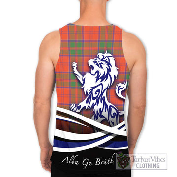 Grant Ancient Tartan Men's Tank Top with Alba Gu Brath Regal Lion Emblem