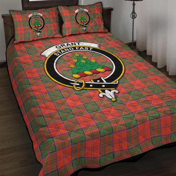 Grant Ancient Tartan Quilt Bed Set with Family Crest