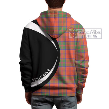 Grant Ancient Tartan Hoodie with Family Crest Circle Style