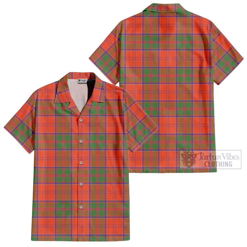 Grant Ancient Tartan Cotton Hawaiian Shirt Kid - Tartanvibesclothing Shop