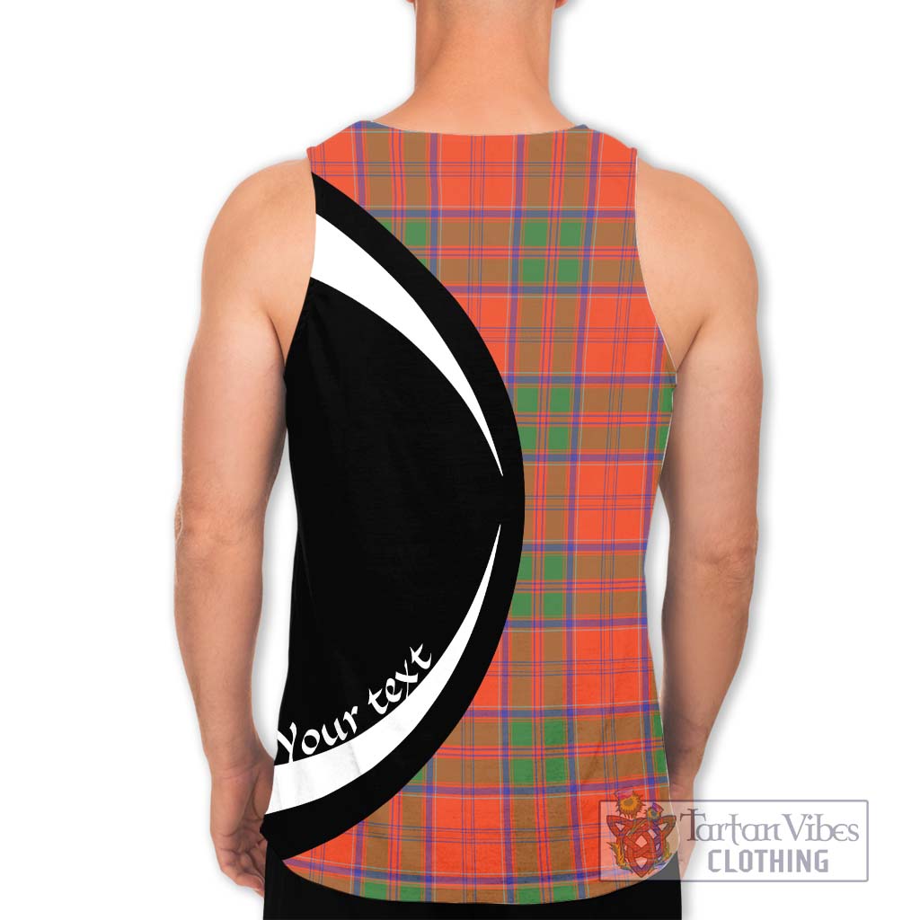 Tartan Vibes Clothing Grant Ancient Tartan Men's Tank Top with Family Crest Circle Style