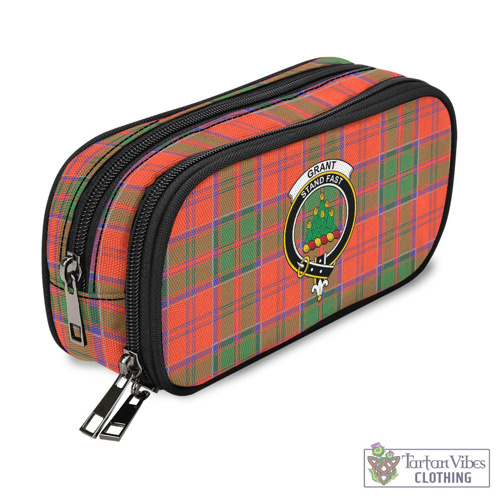 Tartan Vibes Clothing Grant Ancient Tartan Pen and Pencil Case with Family Crest