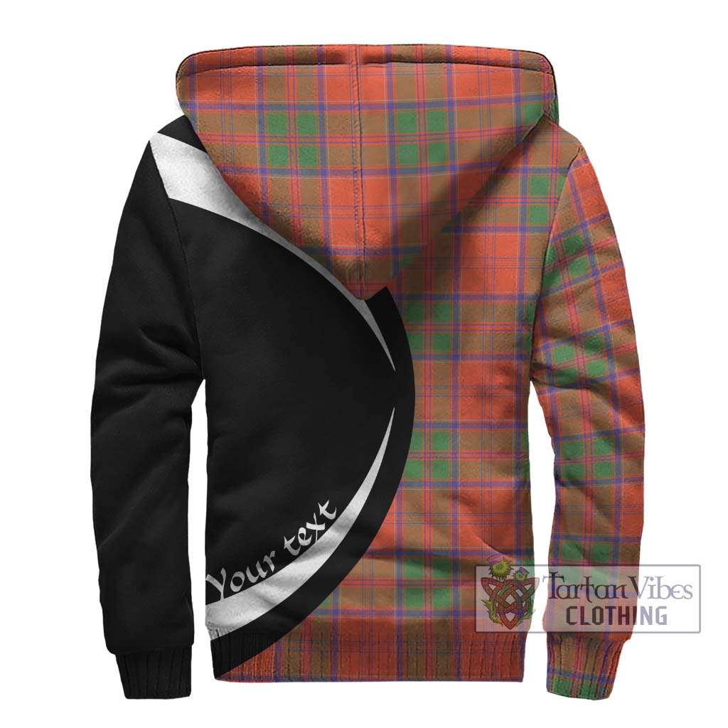 Grant Ancient Tartan Sherpa Hoodie with Family Crest Circle Style - Tartan Vibes Clothing