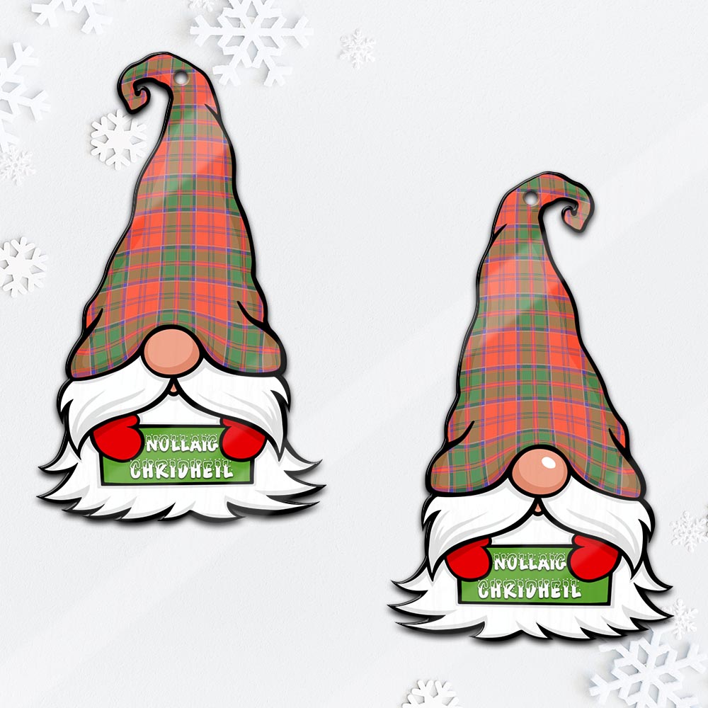 Grant Ancient Gnome Christmas Ornament with His Tartan Christmas Hat Mica Ornament - Tartanvibesclothing