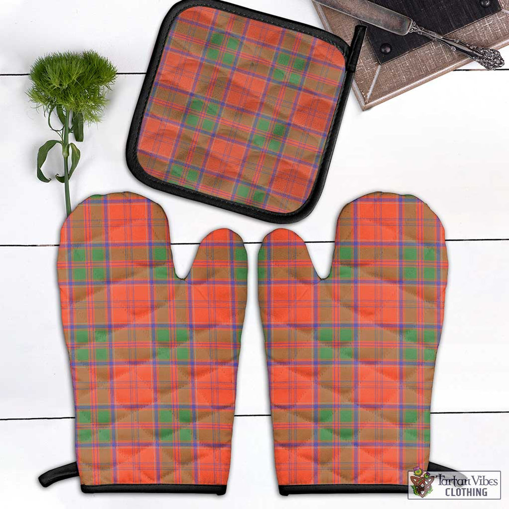 Grant Ancient Tartan Combo Oven Mitt & Pot-Holder Combo 1 Oven Mitt & 1 Pot-Holder Black - Tartan Vibes Clothing