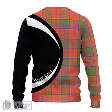 Grant Ancient Tartan Knitted Sweater with Family Crest Circle Style