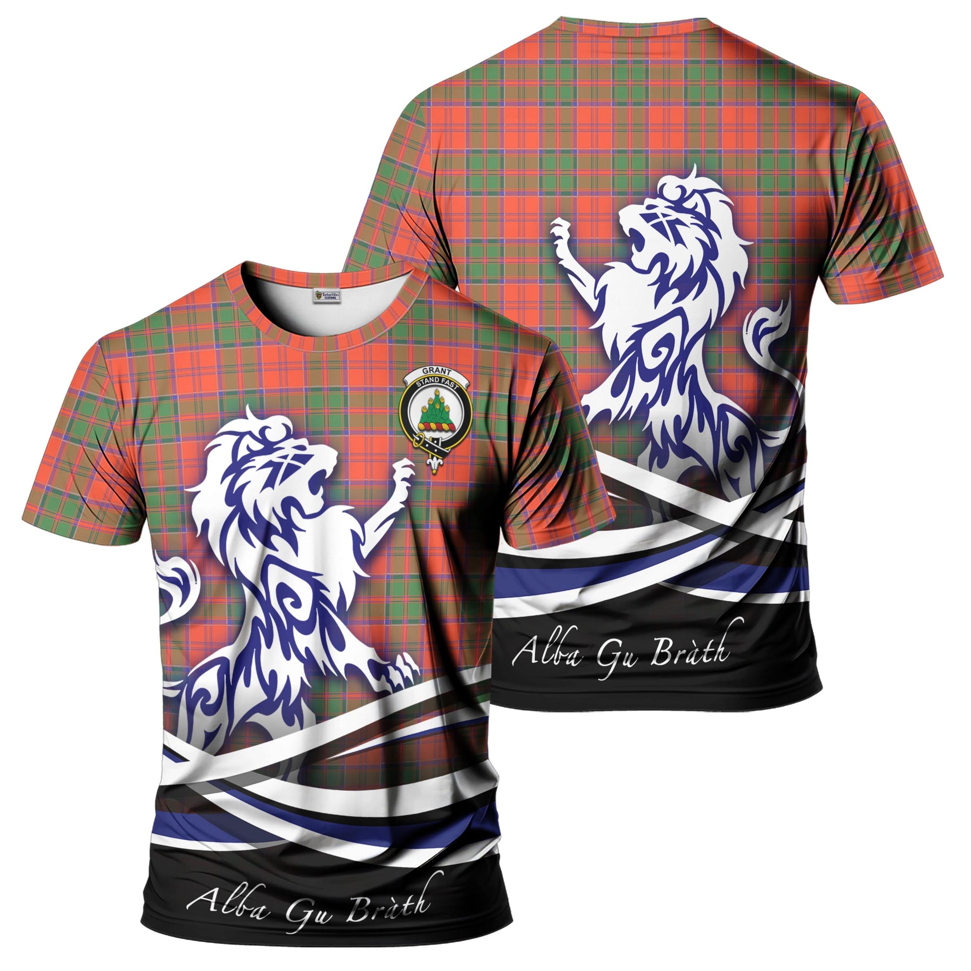 grant-ancient-tartan-t-shirt-with-alba-gu-brath-regal-lion-emblem