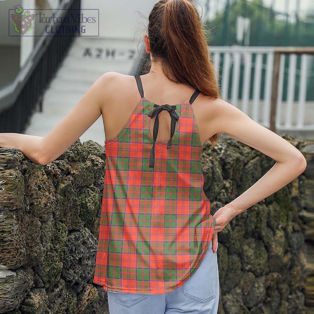 Tartan Vibes Clothing Grant Ancient Tartan Loose Halter Neck Camisole