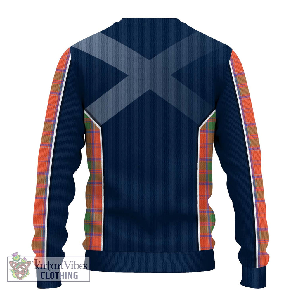 Grant Ancient Tartan Knitted Sweater with Family Crest and Lion Rampant Vibes Sport Style - Tartan Vibes Clothing