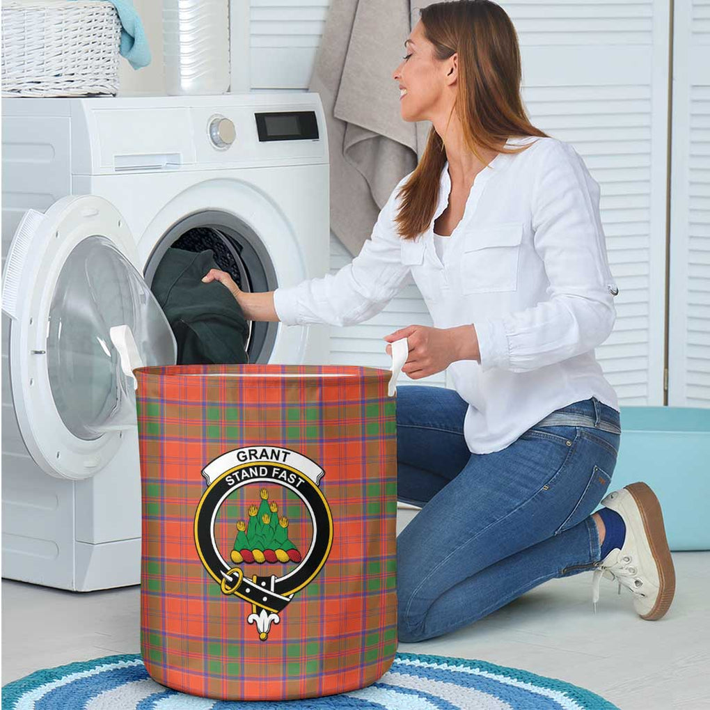 Grant Ancient Tartan Laundry Basket with Family Crest - Tartanvibesclothing Shop