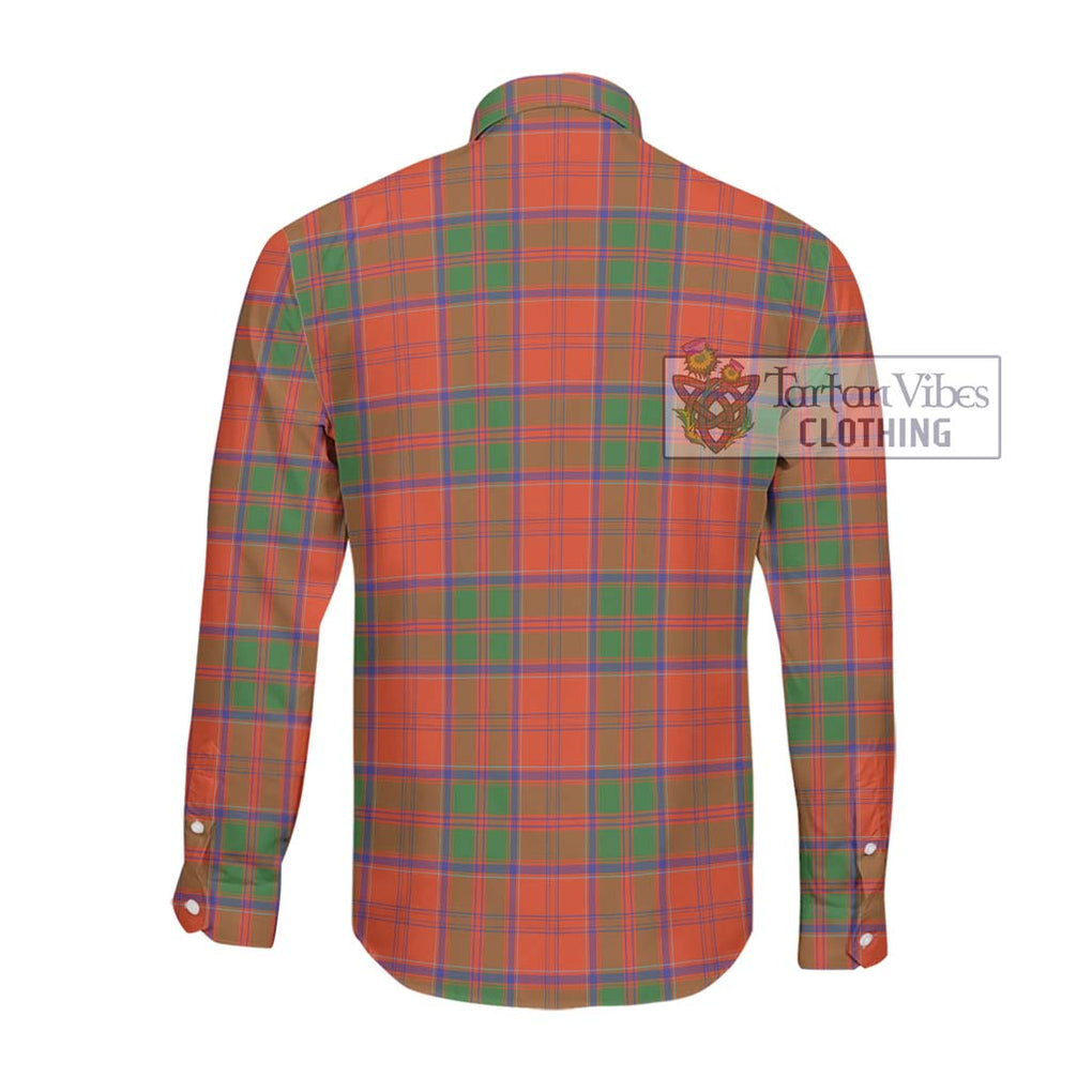 Grant Ancient Tartan Long Sleeve Button Shirt with Family Crest DNA In Me Style - Tartanvibesclothing Shop