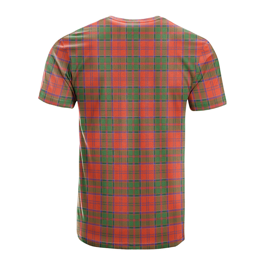 Grant Ancient Tartan T-Shirt with Family Crest - Tartan Vibes Clothing