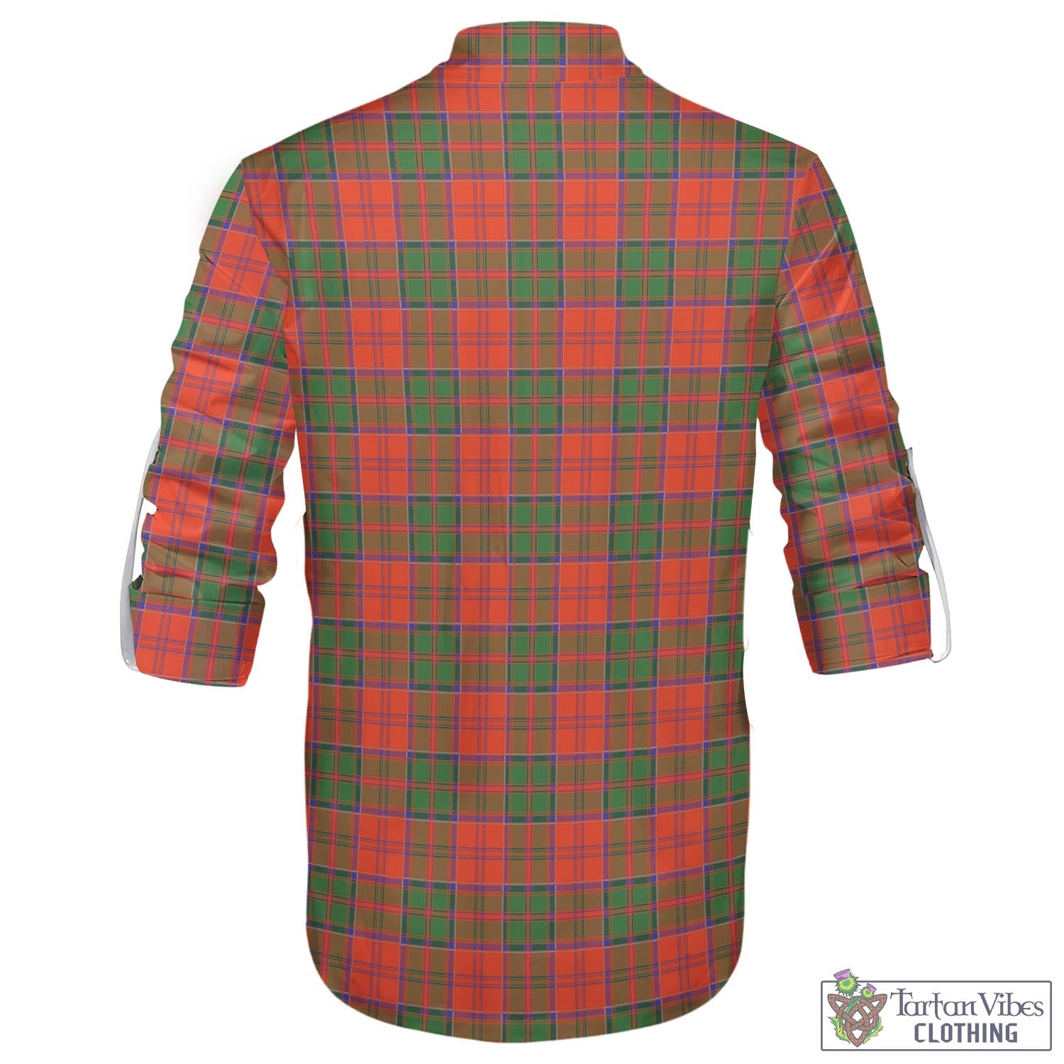 Tartan Vibes Clothing Grant Ancient Tartan Men's Scottish Traditional Jacobite Ghillie Kilt Shirt