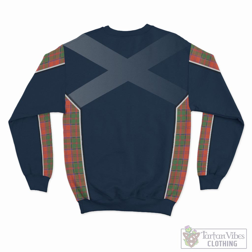 Tartan Vibes Clothing Grant Ancient Tartan Sweatshirt with Family Crest and Scottish Thistle Vibes Sport Style