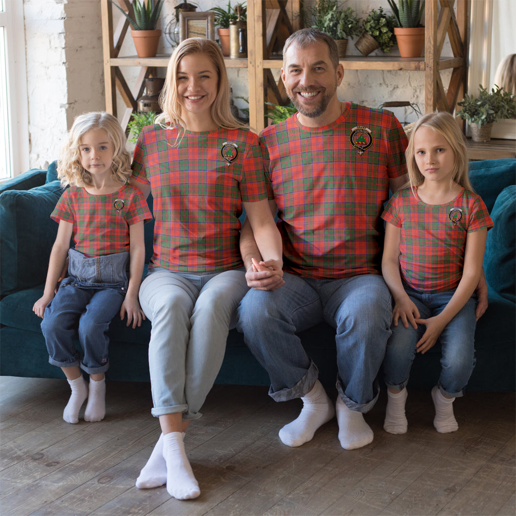 Grant Ancient Tartan T-Shirt with Family Crest - Tartan Vibes Clothing