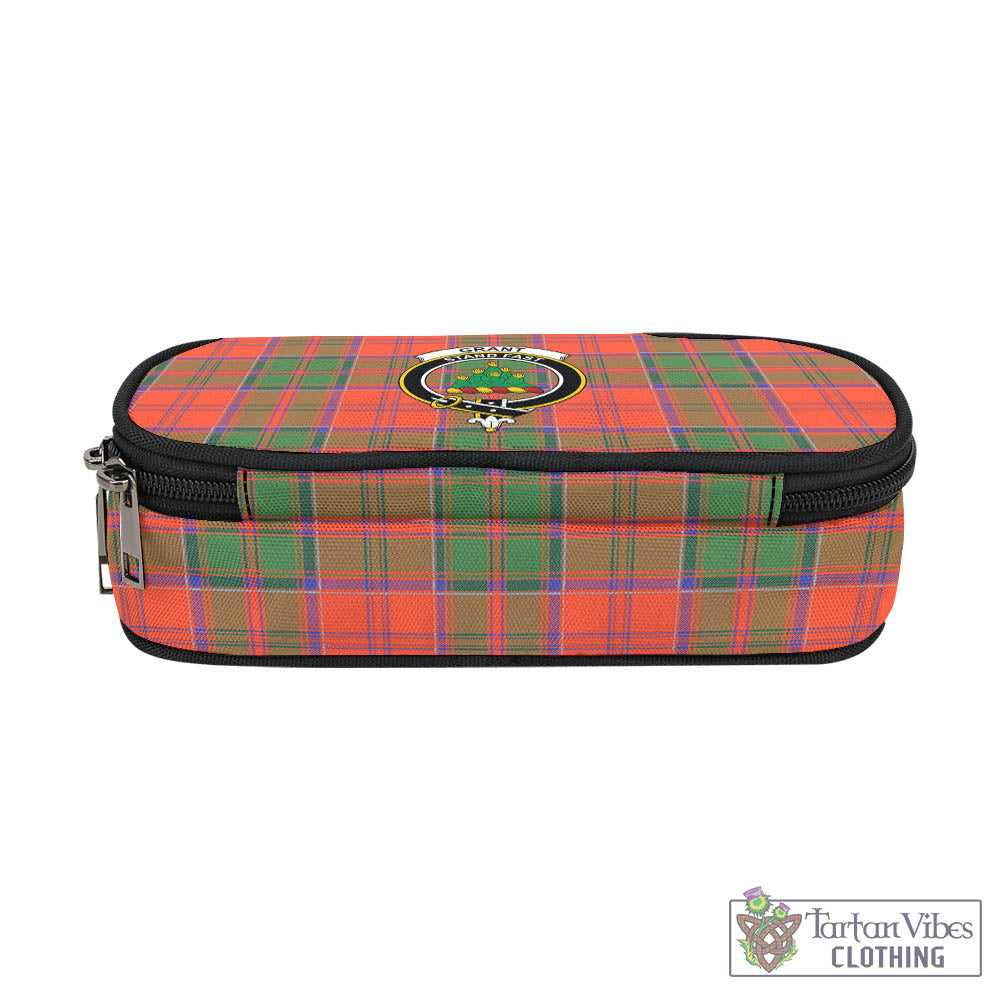 Tartan Vibes Clothing Grant Ancient Tartan Pen and Pencil Case with Family Crest