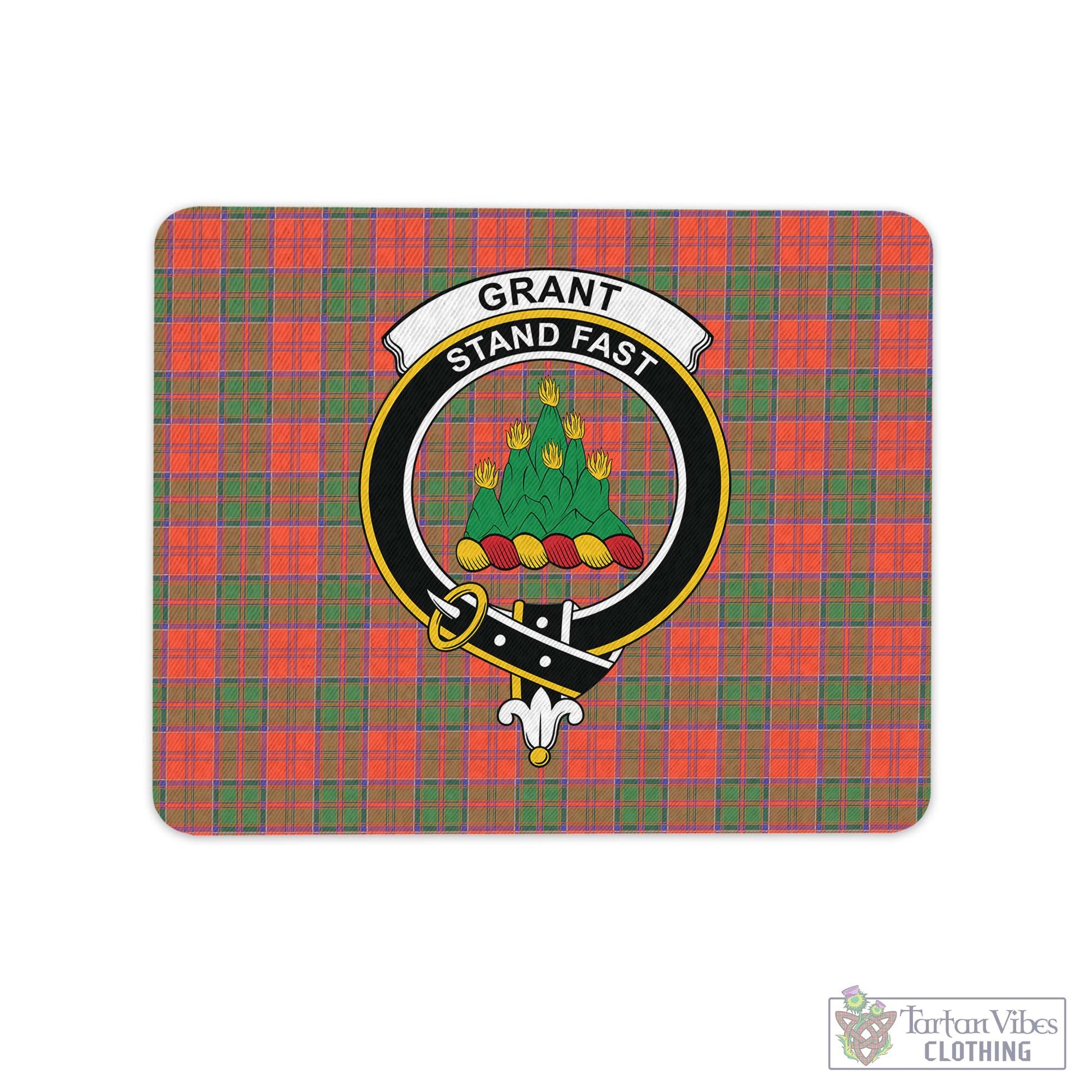 Tartan Vibes Clothing Grant Ancient Tartan Mouse Pad with Family Crest