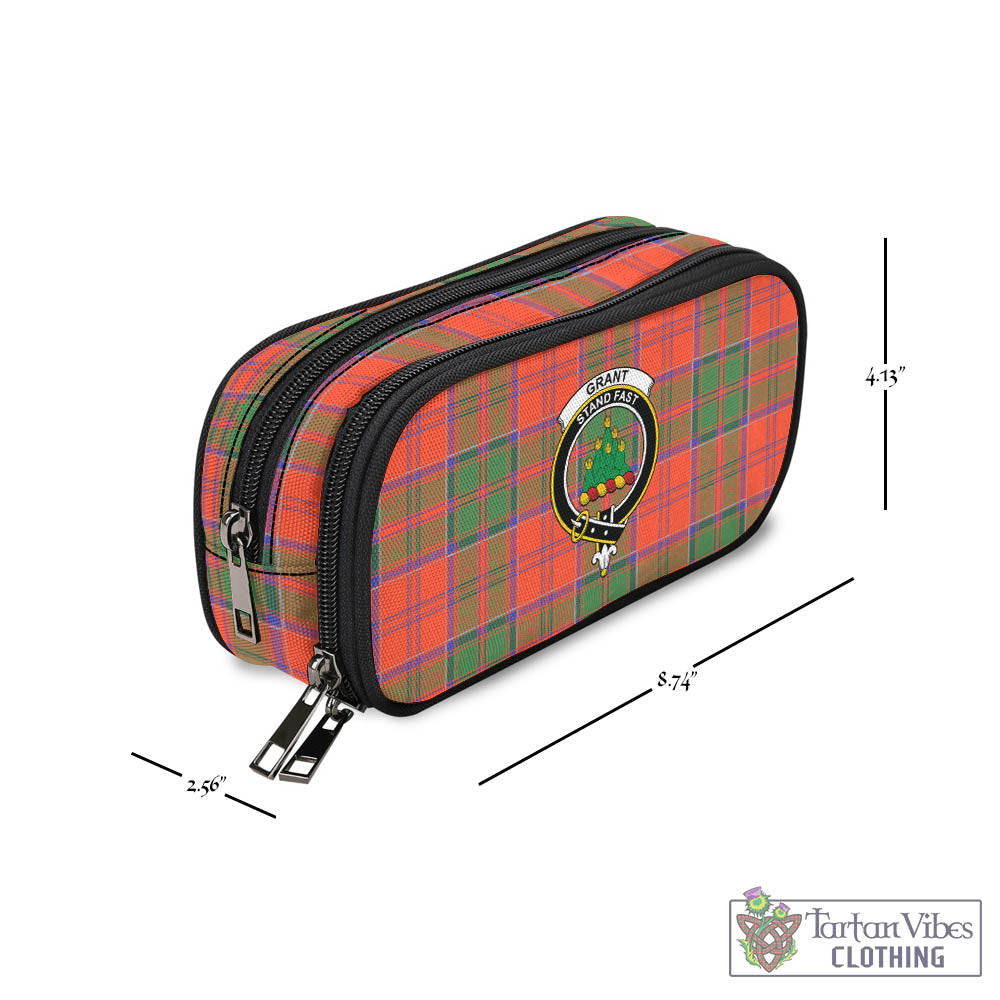 Tartan Vibes Clothing Grant Ancient Tartan Pen and Pencil Case with Family Crest