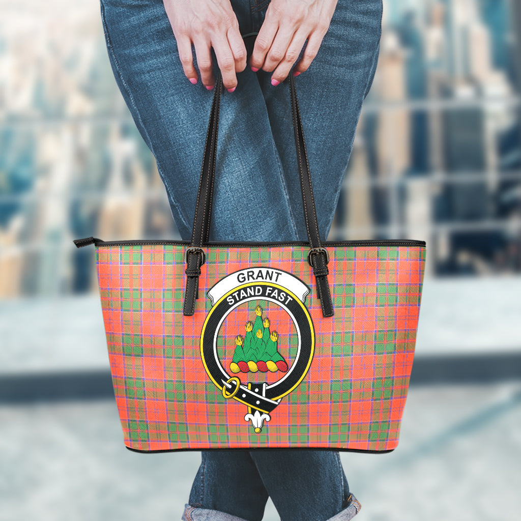 grant-ancient-tartan-leather-tote-bag-with-family-crest