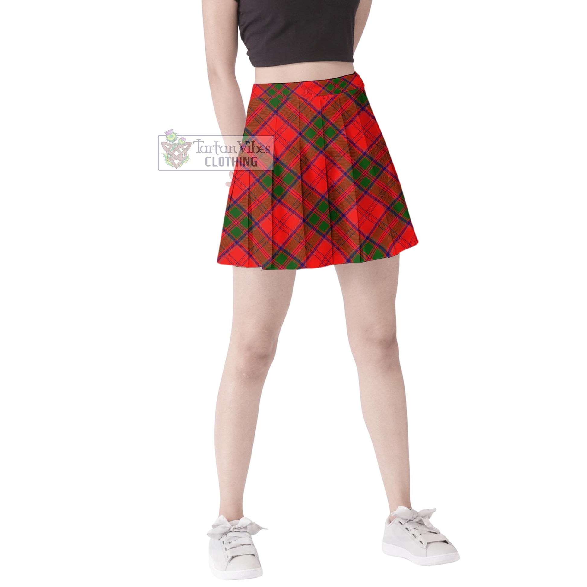 Tartan Vibes Clothing Grant Modern Tartan Women's Plated Mini Skirt