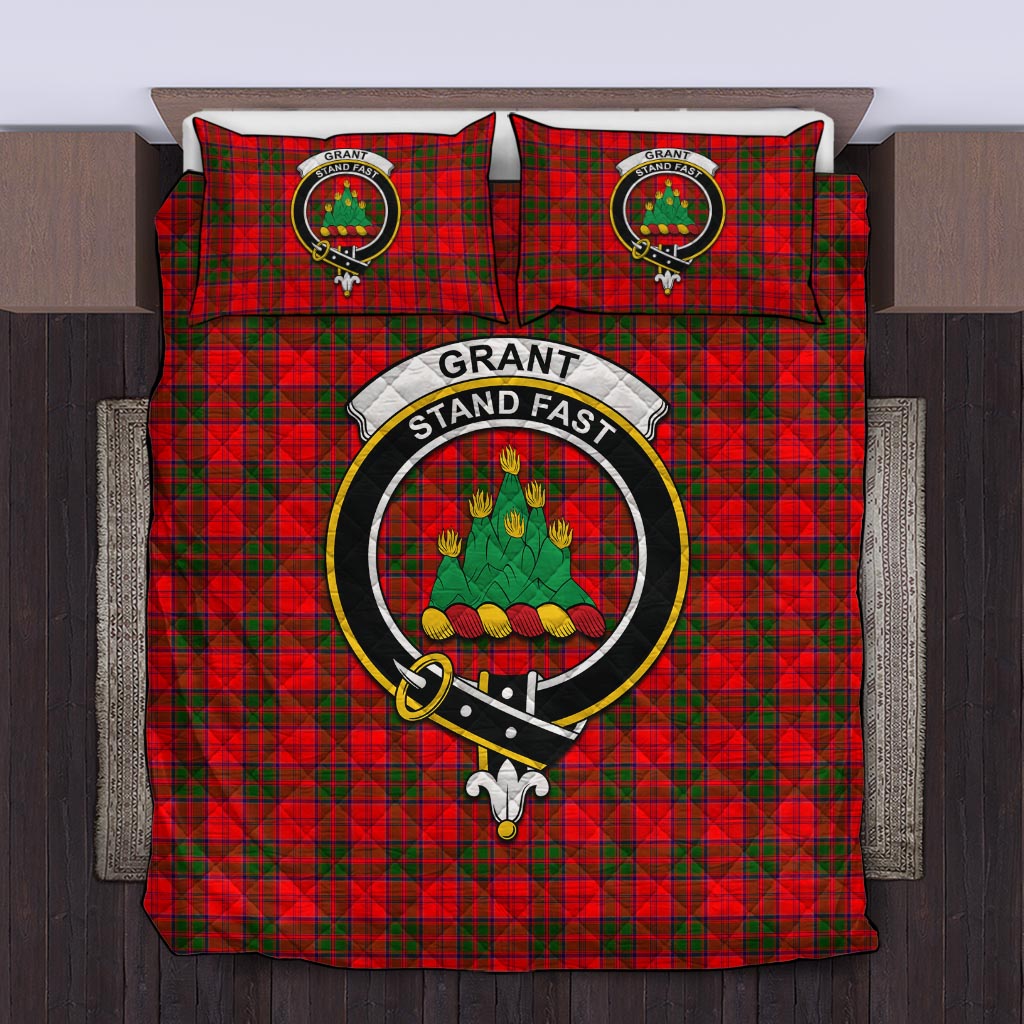 Grant Modern Tartan Quilt Bed Set with Family Crest Twin - Tartan Vibes Clothing