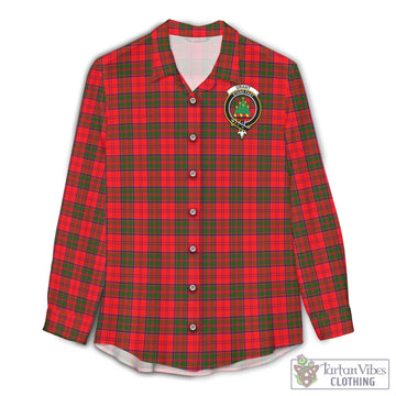 Grant Modern Tartan Women's Casual Shirt with Family Crest