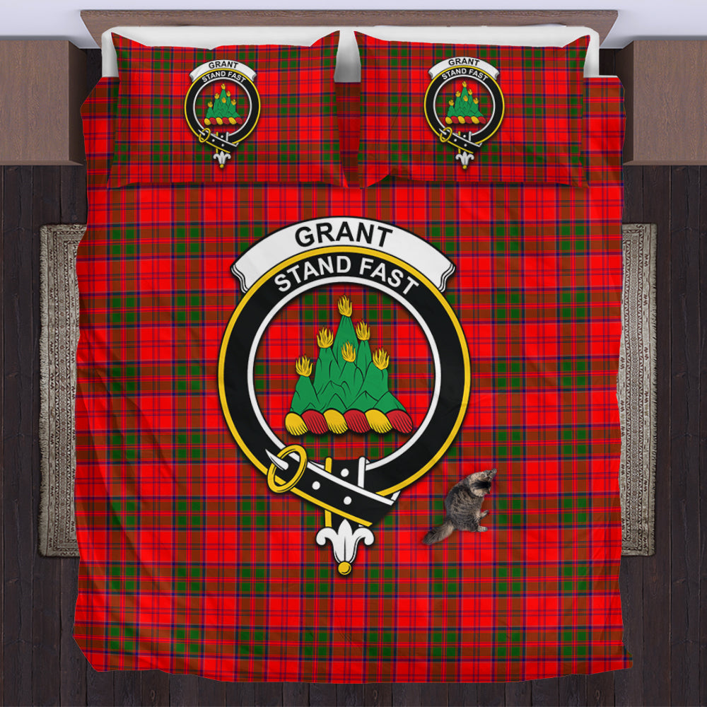 Grant Modern Tartan Bedding Set with Family Crest US Bedding Set - Tartan Vibes Clothing