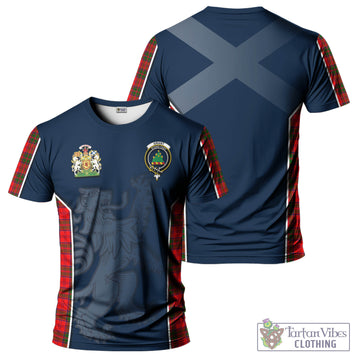 Grant Modern Tartan T-Shirt with Family Crest and Lion Rampant Vibes Sport Style