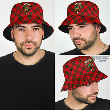 Grant Modern Tartan Bucket Hat with Family Crest