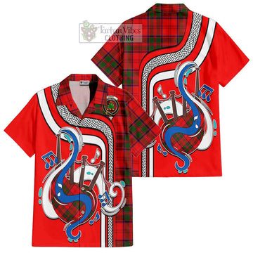 Grant Modern Tartan Short Sleeve Button Shirt with Epic Bagpipe Style