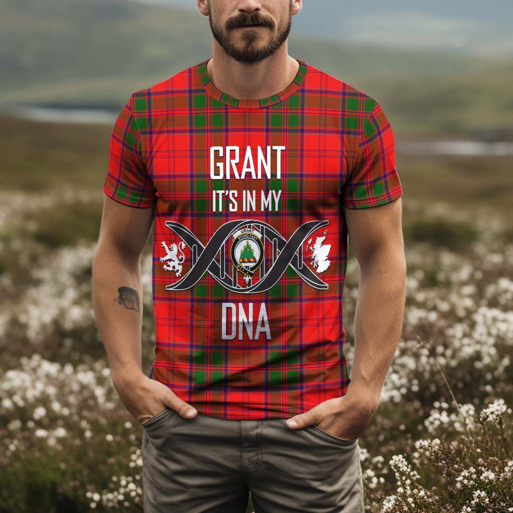 Grant Modern Tartan T-Shirt with Family Crest DNA In Me Style Kid's Shirt - Tartan Vibes Clothing