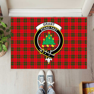 Grant Modern Tartan Door Mat with Family Crest