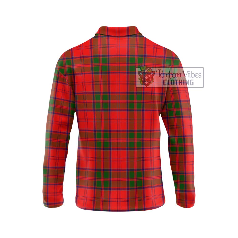 Grant Modern Tartan Long Sleeve Polo Shirt with Family Crest DNA In Me Style - Tartanvibesclothing Shop