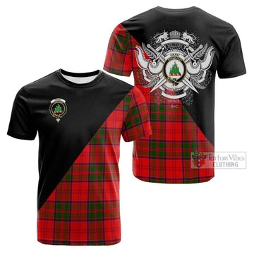 Grant Modern Tartan Cotton T-shirt with Family Crest and Military Logo Style