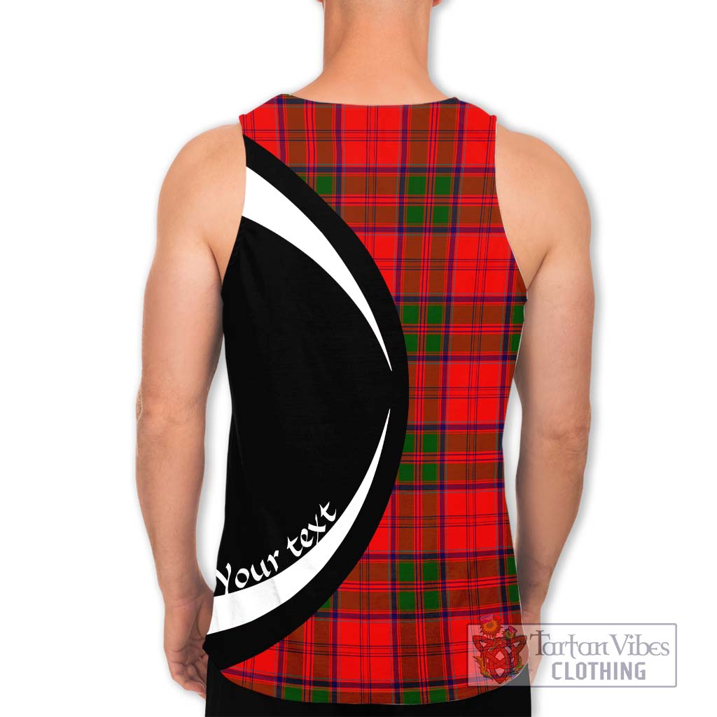 Grant Modern Tartan Men's Tank Top with Family Crest Circle Style - Tartan Vibes Clothing