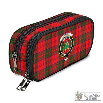 Grant Modern Tartan Pen and Pencil Case with Family Crest