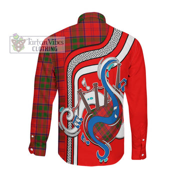 Grant Modern Tartan Long Sleeve Button Shirt with Epic Bagpipe Style