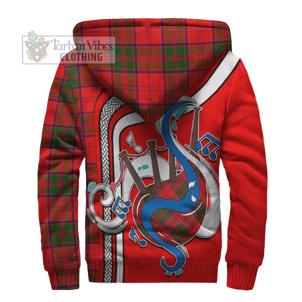 Grant Modern Tartan Sherpa Hoodie with Epic Bagpipe Style - Tartanvibesclothing Shop