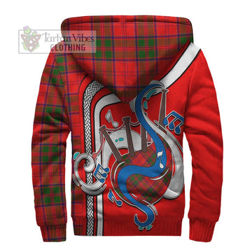 Grant Modern Tartan Sherpa Hoodie with Epic Bagpipe Style