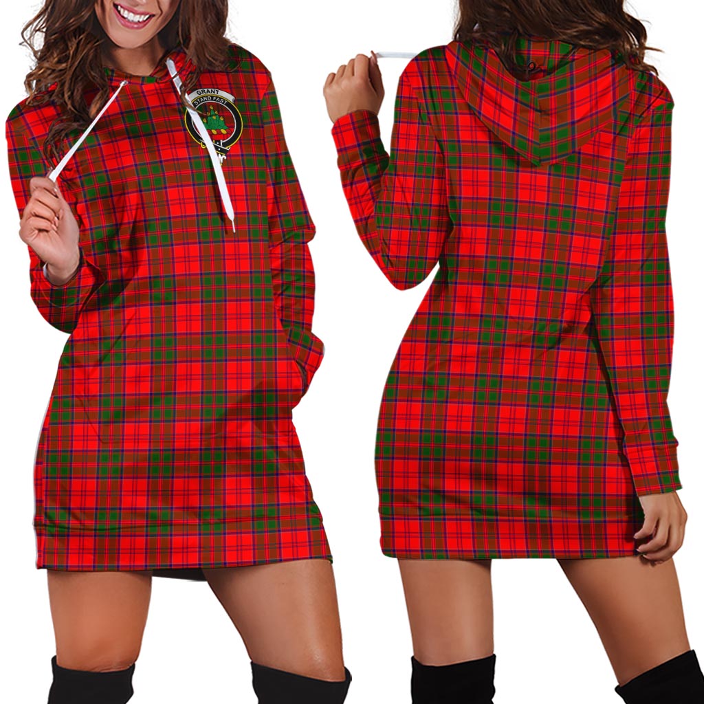 Grant Modern Tartan Hoodie Dress with Family Crest - Tartan Vibes Clothing