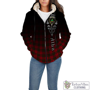 Grant Modern Tartan Sherpa Hoodie Featuring Alba Gu Brath Family Crest Celtic Inspired