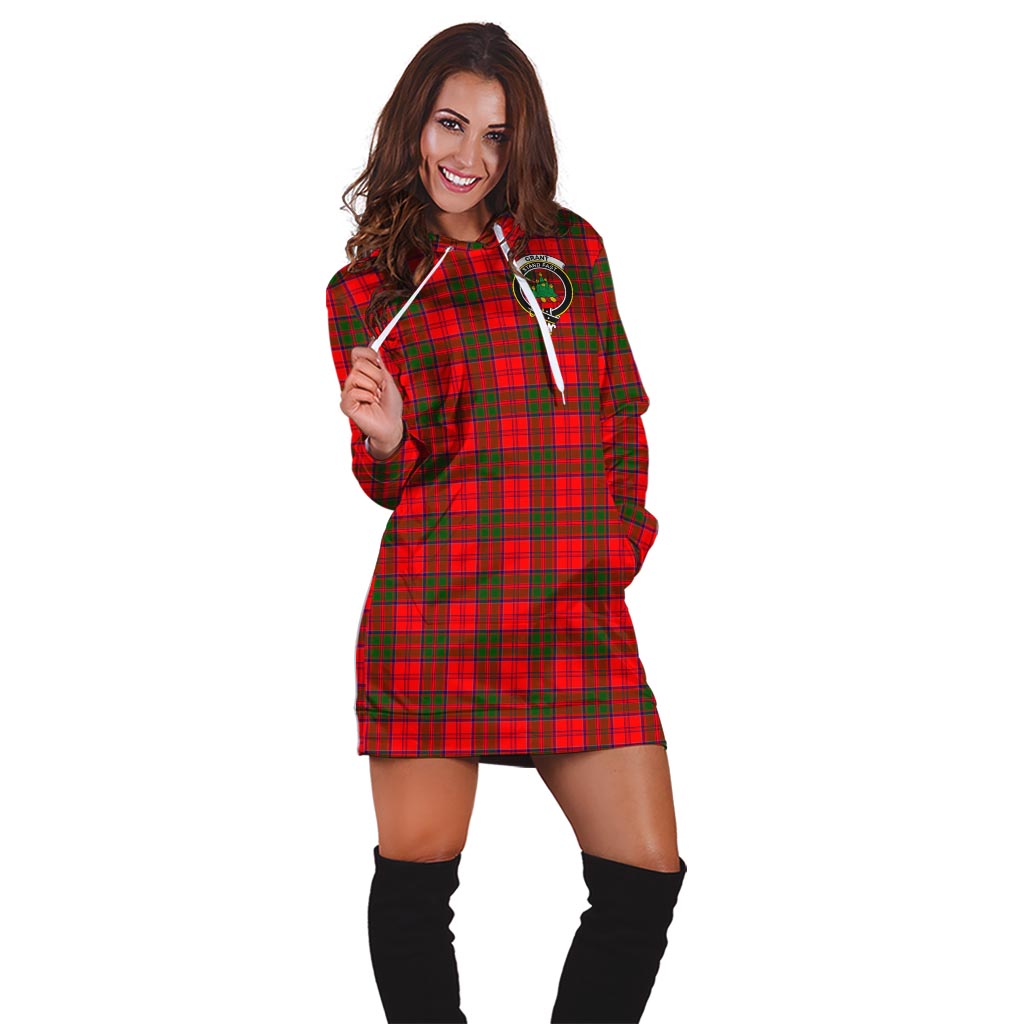 Grant Modern Tartan Hoodie Dress with Family Crest - Tartan Vibes Clothing